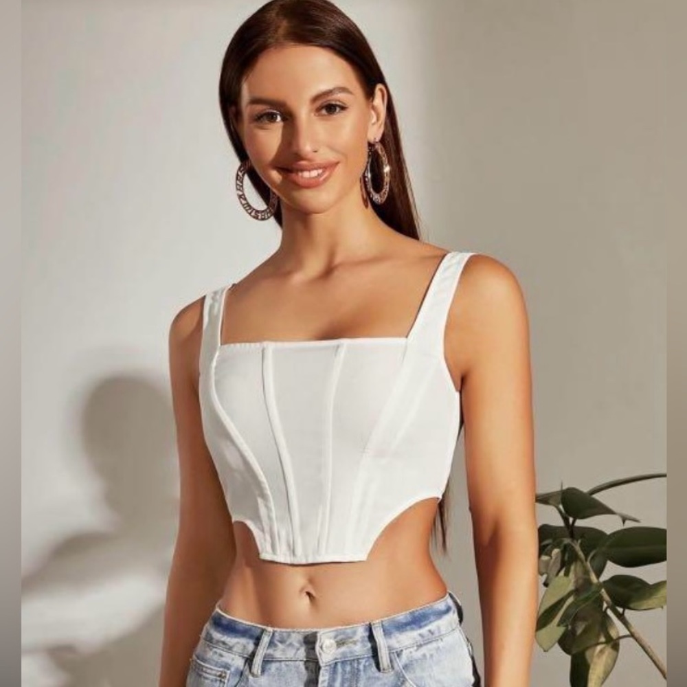 SHEIN corset style crop top NWOT Size Medium